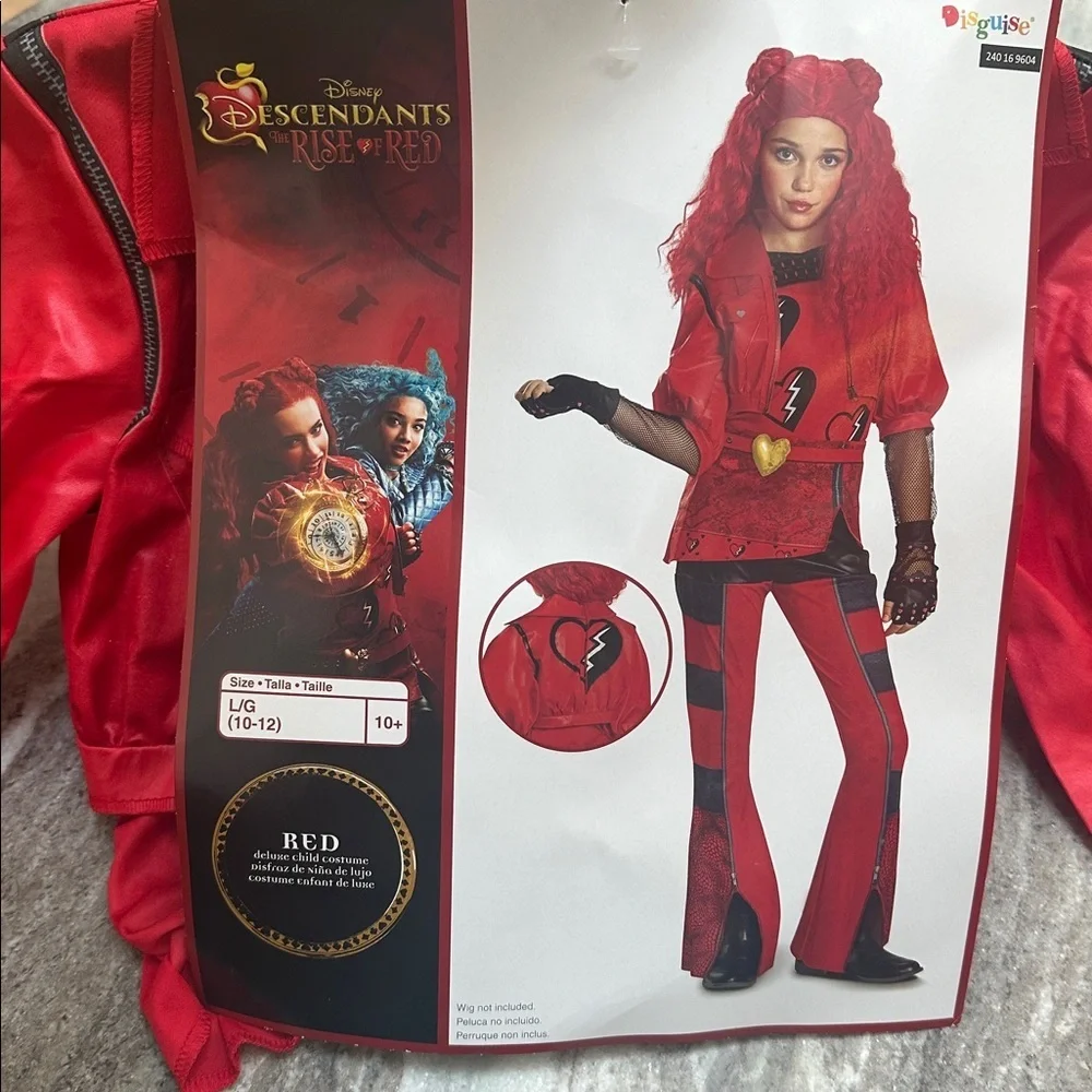 NWT Disney Descendants 4 Deluxe Kids Halloween Costume Red Deluxe Sz M & L - Picture 8 of 10